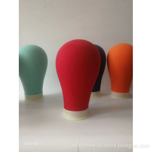 21" 22" 23" 24"  wooden canvas block cork canvas mannequin head for hair extension